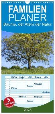 Cover Familienplaner 2026 - Bäume, der Atem der Natur mit 5 Spalten (Wandkalender, 21 x 45 cm) CALVENDO