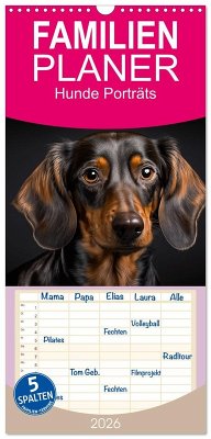Familienplaner 2026 - Hunde Porträts mit 5 Spalten (Wandkalender, 21 x 45 cm) CALVENDO Familienplaner 2026 - Hunde Porträts mit 5 Spalten (Wandkalender, 21 x 45 cm) CALVENDO