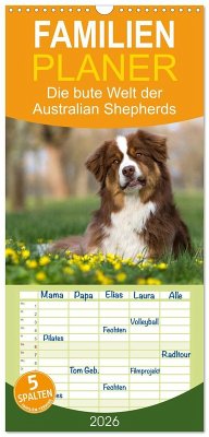 Familienplaner 2026 - DIE BUNTE WELT DER AUSTRALIAN SHEPHERDS mit 5 Spalten (Wandkalender, 21 x 45 cm) CALVENDO Familienplaner 2026 - DIE BUNTE WELT DER AUSTRALIAN SHEPHERDS mit 5 Spalten (Wandkalender, 21 x 45 cm) CALVENDO
