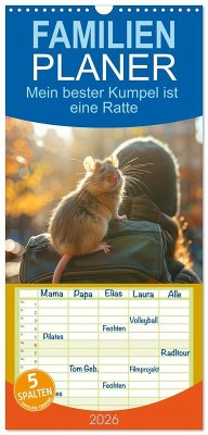 Cover Familienplaner 2026 - Mein bester Kumpel ist eine Ratte mit 5 Spalten (Wandkalender, 21 x 45 cm) CALVENDO