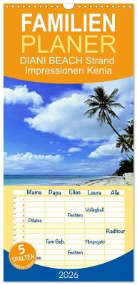 Cover Familienplaner 2026 - DIANI BEACH Strand Impressionen Kenia mit 5 Spalten (Wandkalender, 21 x 45 cm) CALVENDO