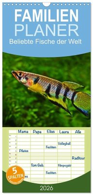 Cover Familienplaner 2026 - Beliebte Fische der Welt mit 5 Spalten (Wandkalender, 21 x 45 cm) CALVENDO