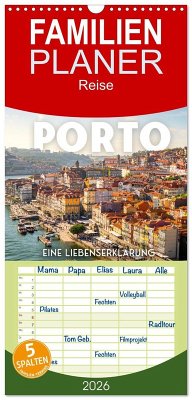 Cover Familienplaner 2026 - Porto - Eine Liebeserklärung mit 5 Spalten (Wandkalender, 21 x 45 cm) CALVENDO