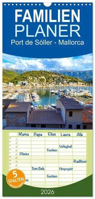 Familienplaner 2026 - Port de Sóller - Mallorca mit 5 Spalten (Wandkalender, 21 x 45 cm) CALVENDO