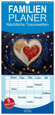 Cover Familienplaner 2026 - Nächtliche Traumwelten mit 5 Spalten (Wandkalender, 21 x 45 cm) CALVENDO