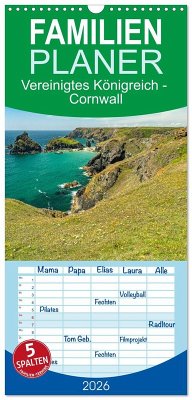Cover Familienplaner 2026 - Vereinigtes Königreich - Cornwall mit 5 Spalten (Wandkalender, 21 x 45 cm) CALVENDO