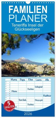 Familienplaner 2026 - Teneriffa Insel der Glückseeligen mit 5 Spalten (Wandkalender, 21 x 45 cm) CALVENDO