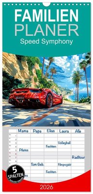Cover Familienplaner 2026 - Speed Symphony mit 5 Spalten (Wandkalender, 21 x 45 cm) CALVENDO