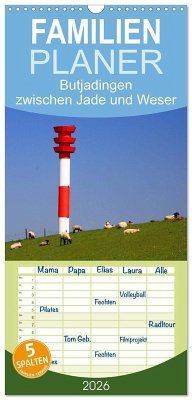 Cover Familienplaner 2026 - Butjadingen Impressionen zwischen Jade und Weser mit 5 Spalten (Wandkalender, 21 x 45 cm) CALVENDO