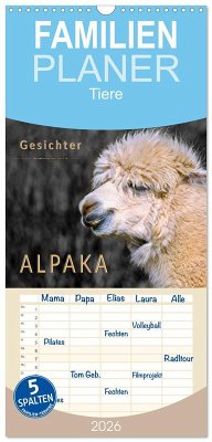 Familienplaner 2026 - Alpaka Gesichter mit 5 Spalten (Wandkalender, 21 x 45 cm) CALVENDO Familienplaner 2026 - Alpaka Gesichter mit 5 Spalten (Wandkalender, 21 x 45 cm) CALVENDO