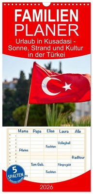 Cover Familienplaner 2026 - Urlaub in Kusadasi - Sonne, Strand und Kultur in der Türkei mit 5 Spalten (Wandkalender, 21 x 45 cm) CALVENDO