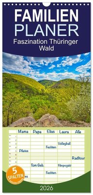 Cover Familienplaner 2026 - Faszination Thüringer Wald mit 5 Spalten (Wandkalender, 21 x 45 cm) CALVENDO