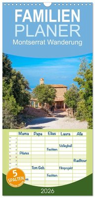 Familienplaner 2026 - Montserrat Wanderung mit 5 Spalten (Wandkalender, 21 x 45 cm) CALVENDO