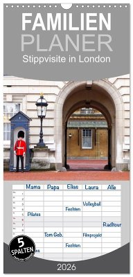 Familienplaner 2026 - Stippvisite in London mit 5 Spalten (Wandkalender, 21 x 45 cm) CALVENDO