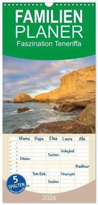 Familienplaner 2026 - Faszination Teneriffa mit 5 Spalten (Wandkalender, 21 x 45 cm) CALVENDO