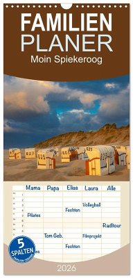 Familienplaner 2026 - Moin Spiekeroog mit 5 Spalten (Wandkalender, 21 x 45 cm) CALVENDO