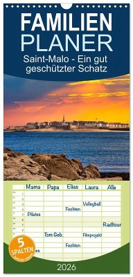 Cover Familienplaner 2026 - Saint-Malo - Ein gut geschützter Schatz mit 5 Spalten (Wandkalender, 21 x 45 cm) CALVENDO