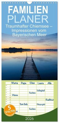 Cover Familienplaner 2026 - Traumhafter Chiemsee - Impressionen vom Bayerischen Meer mit 5 Spalten (Wandkalender, 21 x 45 cm) CALVENDO