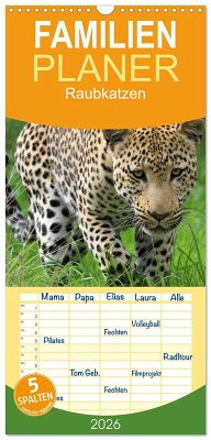 Familienplaner 2026 - Raubkatzen mit 5 Spalten (Wandkalender, 21 x 45 cm) CALVENDO Familienplaner 2026 - Raubkatzen mit 5 Spalten (Wandkalender, 21 x 45 cm) CALVENDO