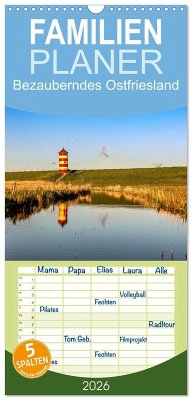 Cover Familienplaner 2026 - Bezauberndes Ostfriesland mit 5 Spalten (Wandkalender, 21 x 45 cm) CALVENDO