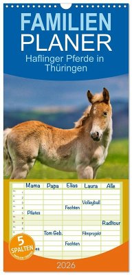 Familienplaner 2026 - Haflinger Pferde in Thüringen mit 5 Spalten (Wandkalender, 21 x 45 cm) CALVENDO Familienplaner 2026 - Haflinger Pferde in Thüringen mit 5 Spalten (Wandkalender, 21 x 45 cm) CALVENDO