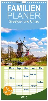 Familienplaner 2026 - Greetsiel und Umzu mit 5 Spalten (Wandkalender, 21 x 45 cm) CALVENDO