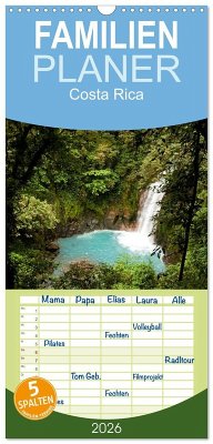 Cover Familienplaner 2026 - Costa Rica mit 5 Spalten (Wandkalender, 21 x 45 cm) CALVENDO