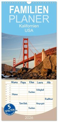 Cover Familienplaner 2026 - Kalifornien USA mit 5 Spalten (Wandkalender, 21 x 45 cm) CALVENDO