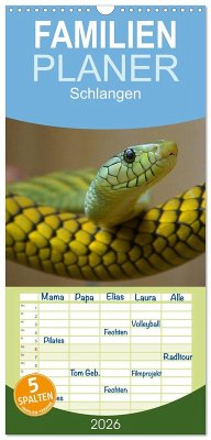 Cover Familienplaner 2026 - Schlangen mit 5 Spalten (Wandkalender, 21 x 45 cm) CALVENDO