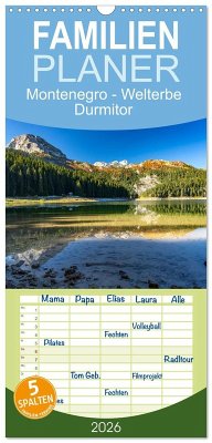 Cover Familienplaner 2026 - Montenegro - Welterbe Durmitor mit 5 Spalten (Wandkalender, 21 x 45 cm) CALVENDO