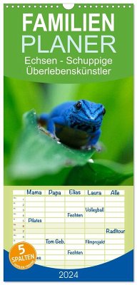 Cover Familienplaner 2026 - Echsen - Schuppige Überlebenskünstler mit 5 Spalten (Wandkalender, 21 x 45 cm) CALVENDO