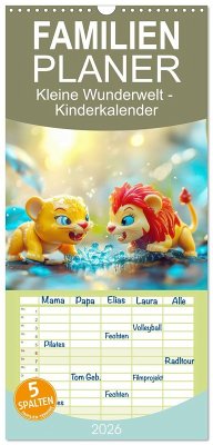 Familienplaner 2026 - Kleine Wunderwelt - Kinderkalender mit 5 Spalten (Wandkalender, 21 x 45 cm) CALVENDO