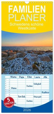 Cover Familienplaner 2026 - Schwedens schöne Westküste mit 5 Spalten (Wandkalender, 21 x 45 cm) CALVENDO