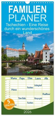 Familienplaner 2026 - Tschechien - Eine Reise durch ein wunderschönes Land mit 5 Spalten (Wandkalender, 21 x 45 cm) CALVENDO