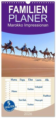 Cover Familienplaner 2026 - Marokko Impressionan mit 5 Spalten (Wandkalender, 21 x 45 cm) CALVENDO