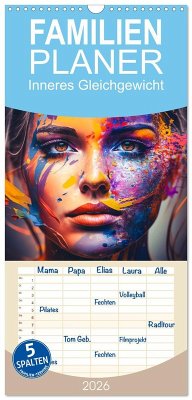 Familienplaner 2026 - Inneres Gleichgewicht mit 5 Spalten (Wandkalender, 21 x 45 cm) CALVENDO