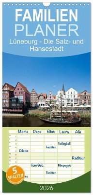 Familienplaner 2026 - Lüneburg - Die Salz- und Hansestadt mit 5 Spalten (Wandkalender, 21 x 45 cm) CALVENDO