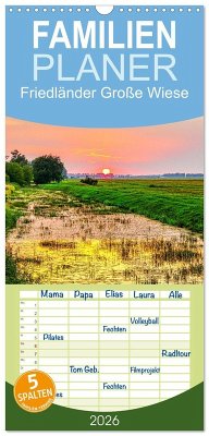 Familienplaner 2026 - Friedländer Große Wiese mit 5 Spalten (Wandkalender, 21 x 45 cm) CALVENDO