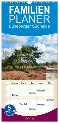 Cover Familienplaner 2026 - Lüneburger Südheide mit 5 Spalten (Wandkalender, 21 x 45 cm) CALVENDO