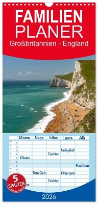 Cover Familienplaner 2026 - Großbritannien - England mit 5 Spalten (Wandkalender, 21 x 45 cm) CALVENDO