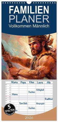 Cover Familienplaner 2026 - Vollkommen Männlich mit 5 Spalten (Wandkalender, 21 x 45 cm) CALVENDO