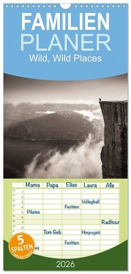 Cover Familienplaner 2026 - Wild, Wild Places mit 5 Spalten (Wandkalender, 21 x 45 cm) CALVENDO