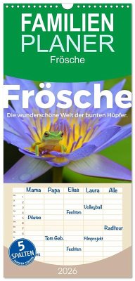Familienplaner 2026 - Frösche - Die wunderschöne Welt der bunten Hüpfer. mit 5 Spalten (Wandkalender, 21 x 45 cm) CALVENDO Cover Familienplaner 2026 - Frösche - Die wunderschöne Welt der bunten Hüpfer. mit 5 Spalten (Wandkalender, 21 x 45 cm) CALVENDO