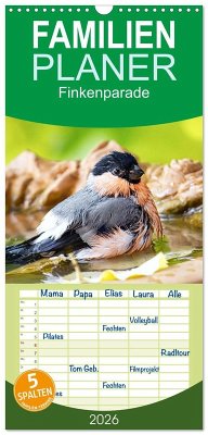 Cover Familienplaner 2026 - Finkenparade mit 5 Spalten (Wandkalender, 21 x 45 cm) CALVENDO