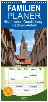 Familienplaner 2026 - Historisches Quedlinburg - Sachsen-Anhalt mit 5 Spalten (Wandkalender, 21 x 45 cm) CALVENDO