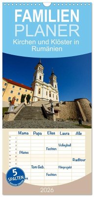 Familienplaner 2026 - Kirchen und Klöster in Rumänien mit 5 Spalten (Wandkalender, 21 x 45 cm) CALVENDO Familienplaner 2026 - Kirchen und Klöster in Rumänien mit 5 Spalten (Wandkalender, 21 x 45 cm) CALVENDO