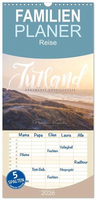 Cover Familienplaner 2026 - Jutland - Dänemarks Nordseeküste mit 5 Spalten (Wandkalender, 21 x 45 cm) CALVENDO