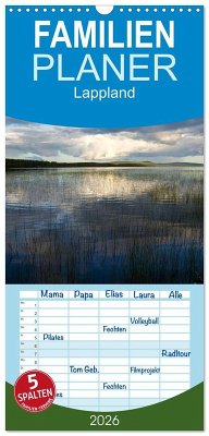 Familienplaner 2026 - Lappland mit 5 Spalten (Wandkalender, 21 x 45 cm) CALVENDO