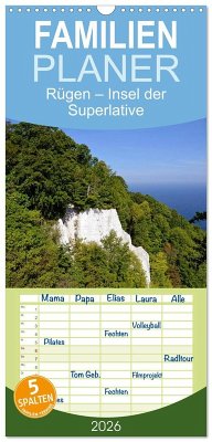 Cover Familienplaner 2026 - Rügen - Insel der Superlative mit 5 Spalten (Wandkalender, 21 x 45 cm) CALVENDO