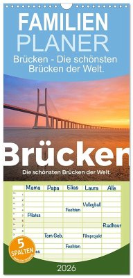 Familienplaner 2026 - Brücken - Die schönsten Brücken der Welt. mit 5 Spalten (Wandkalender, 21 x 45 cm) CALVENDO Cover Familienplaner 2026 - Brücken - Die schönsten Brücken der Welt. mit 5 Spalten (Wandkalender, 21 x 45 cm) CALVENDO